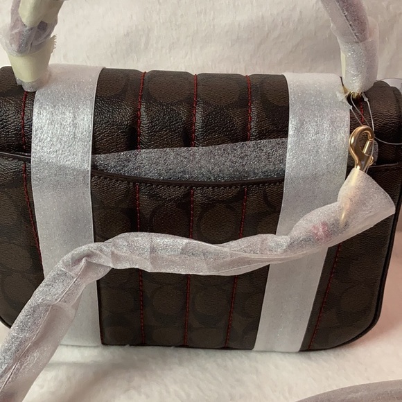 Coach Bags Coach Marlie Top Handle Satchel In Signature Canvas With Quilting Poshmark